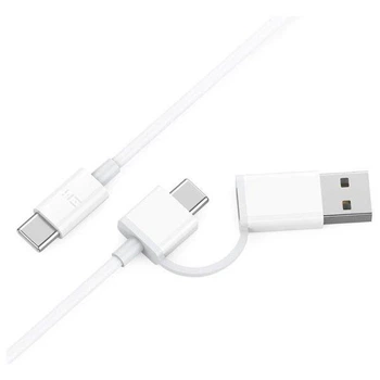 Кабель Xiaomi ZMI Combo Data Line Type-C - USB-A / Type-C / PD QC Fast Charge / 3A / 1 м (AL311) Белый