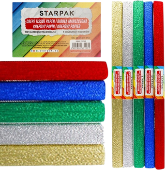 Набір цигаркового паперу StarPak 50x100 см 5 кольорів (5904335861983)