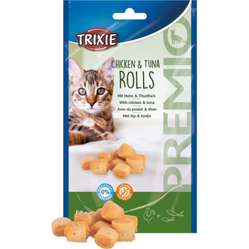 Trixie Premio Chicken & Tuna Rolll лакомство для кошек с курицей и тунцем, 50 г (TX-42763)