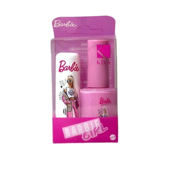 Набор для девочек бальзам для губ+лак Kiva Disney Barbie Girl