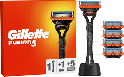 Станок для гоління чоловічий Gillette Fusion5 c 5 змінними картриджами + підставка (8700216356794)