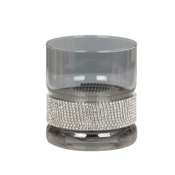 Склянка Glassware з камінцями чорна 320 мл 1 шт. (slyg-21)