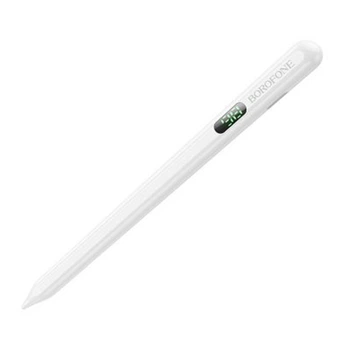 Зручний стілус Borofone BG101 Active capacitive pen with digital display for iP White for iPad