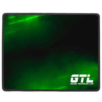 Коврик GTL Gaming S, Black-Green 250x210х2 мм, антискользящая основа, защита от влаги (GTL GAMING S)