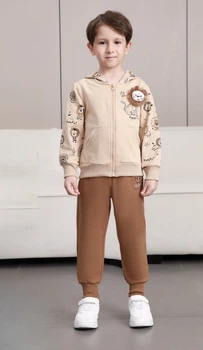 Костюм спортивный F&D для мальчика 3-8 лет , 104-110, Цвет Мокко