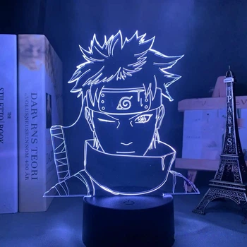 Світильник з 3D ефектом led лампа Шисуї Учіха з аніме Наруто Naruto нічник з пультом (100029.30)