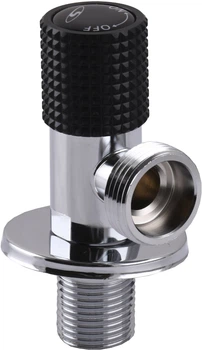 Кран шаровой угловой SOLOMON Exclusive 989 1/2"x3/4" Black/Chrome