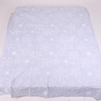Простынь без резинки Бязь Winter Mood 200*220 см Голубой