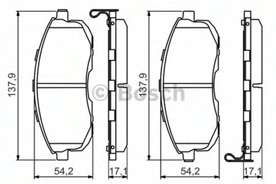 Дискові гальмівні колодки Bosch (0 986 494 572)
