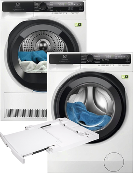 Стиральная машина полногабаритная Electrolux PerfectCare 900 EW9F5482WCU + Сушильный автомат Electrolux EW9D585KCU + Соединительная планка Electrolux E1WYHSK1 (комплект)