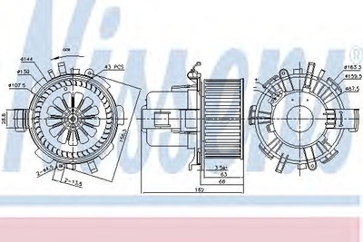 Вентилятор салону OPEL, Nissan (вир-во Nissens) Nissens (87180)
