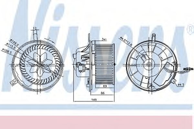 Вентилятор салону AUDI, VW (вир-во Nissens) Nissens (87032)