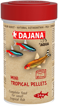 Специальный пеллетированный корм для мальков и мелких рыб Dajana Mini Tropical Pellets