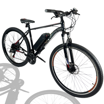 Велосипед сталь 29" SPACE NEPTUNE (035) AM DD 500w 48v 12a з індикаторною ручкою тріскачка рама-20" чорно-червоний 2024