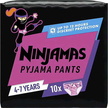 Підгузки - трусики Pampers Ninjamas Girl 4-7 років (17-30 кг) 7 x 10 шт (8006540630549/7)