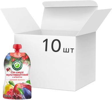 Упаковка соку-смузі Garden Gadz Мультифруктовий з м'якоттю 185 мл x 10 шт (4820240850509)