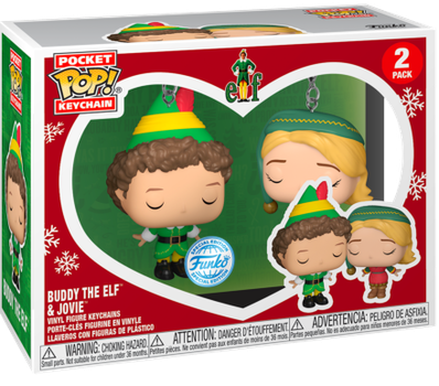 Брелок Funko Pocket Pop Keychain Elf - Buddy & Jovie 2-pack (0889698739214)