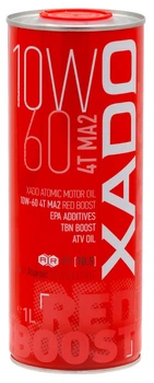 Моторное масло XADO Red Boost 10W-60 4T MA2 1 л (XA 26128)