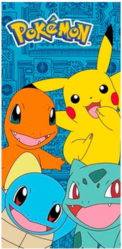 Ręcznik kąpielowy Nintendo Pokemon 70 x 140 cm Blue (8436580114578)