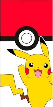 Ręcznik kąpielowy Nintendo Pokemon Pikachu Pokeball 70 x 140 cm (8436580114592)