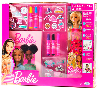 Lalka z akcesoriami Mattel Barbie Trendy Style 2w1 30 cm (8017293448565)