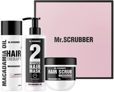 Подарунковий набір Mr.Scrubber Гладкість і краса з олією макадамії (4820200376417)