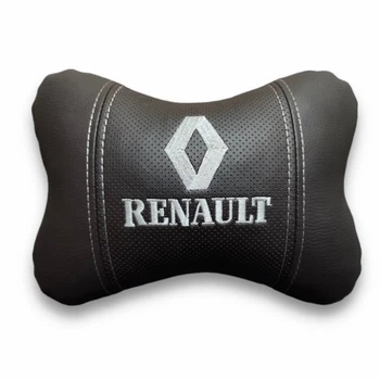 Автомобільна подушка АвтоХоп на підголівник із білим логотипом Renault