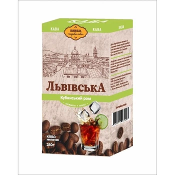 Кава мелена Львівська Кубинський Ром 250 грамів