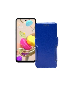 Чохол-книжка з екошкіри для телефону LG K42 Синій