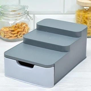 Полка кухонная настольная раздвижная 3яр 24*16см Home R93800