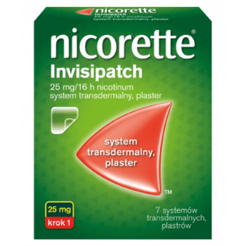 Нікотиновий пластир від нікотинової залежності, Nicorette, 25 мг/7 шт