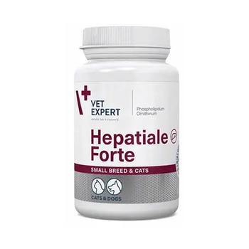 Добавка VetExpert Hepatiale Forte Small Breed & Cats для поддержания и защиты функций печени малых пород собак и кошек, 40 капсул