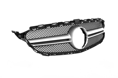 Передня решітка AMG Silver 2014-2018, без камери для Mercedes C-сlass W205 роки ohi-w205-gr2bez