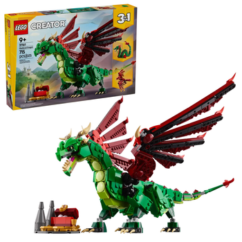 Zestaw klocków LEGO Creator 3 w 1 Średniowieczny smok 715 elementów (31161)