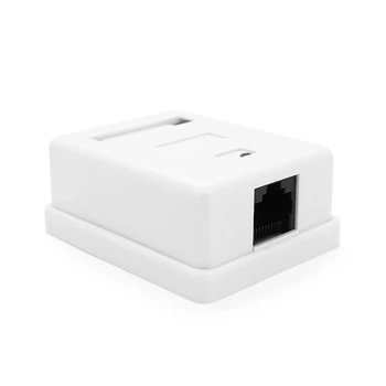 Розетка RITAR UTP 8P8C RJ45 1 порт Cat-5, накладная белая StR-8P8CRJ45-1
