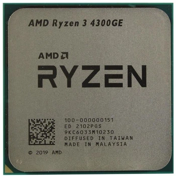 Процесор AMD Ryzen 3 4300GE (100-000000151) (Socket AM4, 8T, 4.0 ГГц, Tray)
