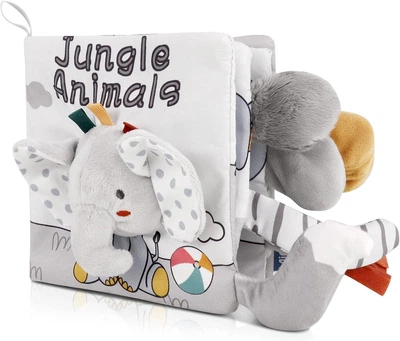 Тактильная мягкая книжка-шуршалка для малышей "Jungle Animals" (GC1002)