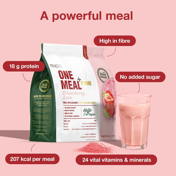 Шейк Nupo One Meal+Prime Vegan Strawberry Love 360 г (5715667015308)