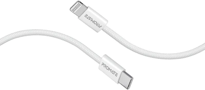 Кабель Promate EcoLine-Ci120 USB-C to Lightning 27W Power Delivery 1.2 м White (ecoline-ci120.white)