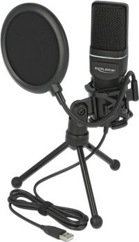 Mikrofon Delock USB Condenser Microphone Set (4043619663316)