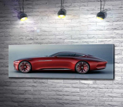 Картина Червоний автомобіль Mercedes-Maybach Vision 6 130x46 см Модуль №1 (004403)