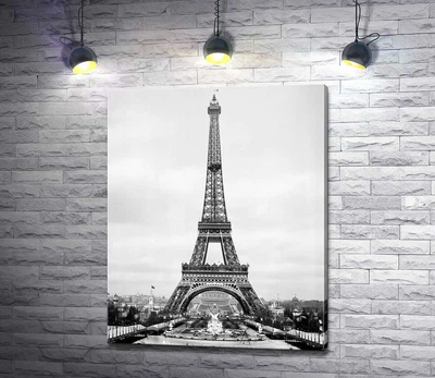 Картина Ейфелева вежа на ретро фото 48x60 см Модуль №1 (005344)