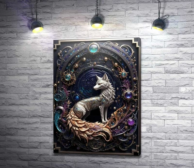 Картина Фентези-лиса в абстрактных узорах 43x60 см Модуль №1 (005508)