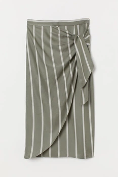 Юбка H&M 32 хаки полоска 7342829