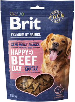 Лакомства для собак Brit Premium Semi-moist Snacks Beef with Apples полувлажные с говядиной и яблоками 180 г (8595602573929)