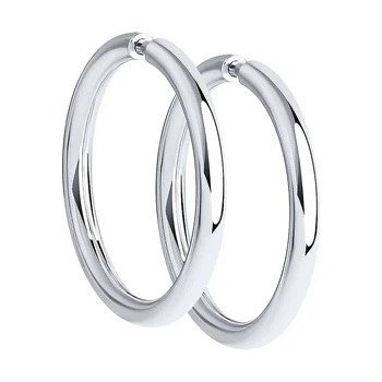 Серебряные серьги конго 10 мм (40030)