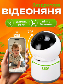 Видеоняня радионяня поворотная камера видеонаблюдения ночное видение мини цифровая видеоняни с датчиком движения встроенным микрофоном и двухсторонней связью для детей радио няня подключение к телефону Joy of life