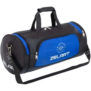 Сумка спортивная бочонок Zelart 9787 размер 55x28x28см объем 43 литра Blue-Black