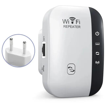 Ретранслятор WiFi b,g,n, расширитель зоны прийома Wi-Fi, репитер, Wi-Fi repeater 300 Мбіт/с MT02 (241218176)