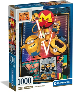 Пазл Clementoni Despicable Me 4 Посіпаки Нікчемний Я 4 1000 шт. (39798)